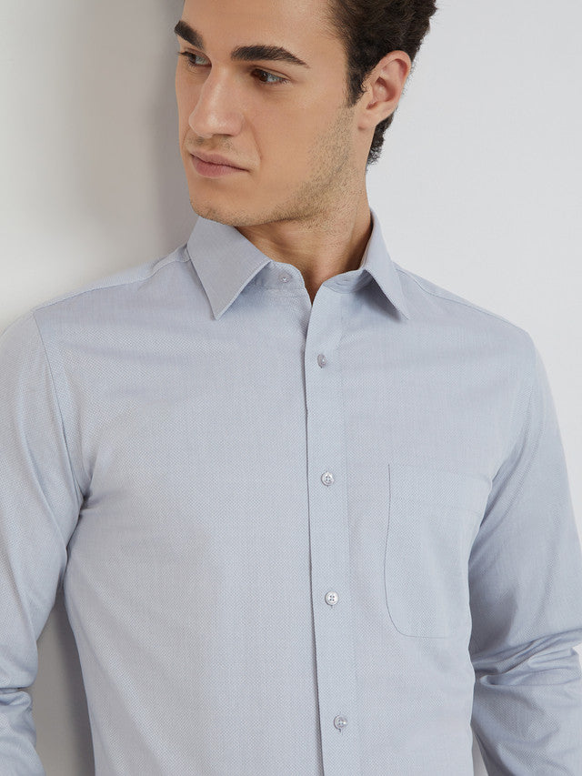 Raymond Men Blue Print Slim Fit Cotton Shirts