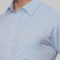 Raymond Men Blue Solid Slim Fit Full Sleeve Cut Away Collar Shirt