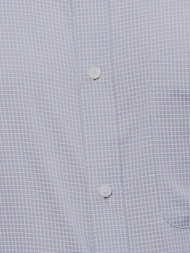 Raymond Men Grey Slim Fit Checks Formal Shirt
