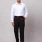 Raymond Men White Slim Fit Structure Cotton Shirts