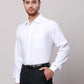Raymond Men White Slim Fit Structure Cotton Shirts