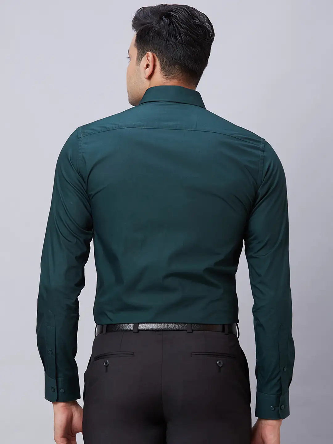 Men Red Slim Fit Solid Cotton Shirts