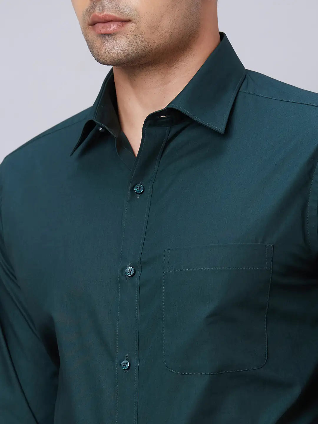 Men Red Slim Fit Solid Cotton Shirts