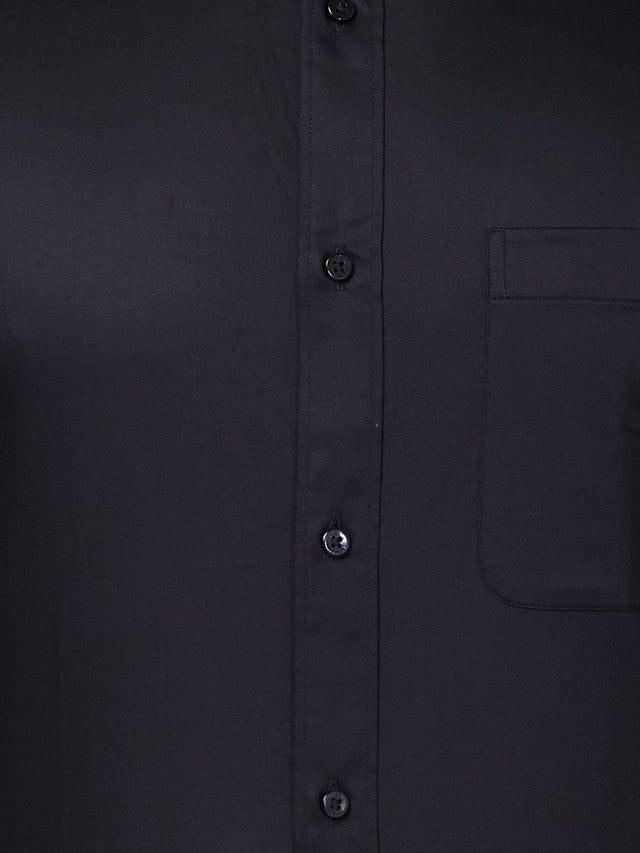 Raymond Men Black Slim Fit Solid Formal Shirt
