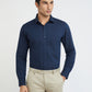 Raymond Men Blue Solid Slim Fit Cotton Shirt