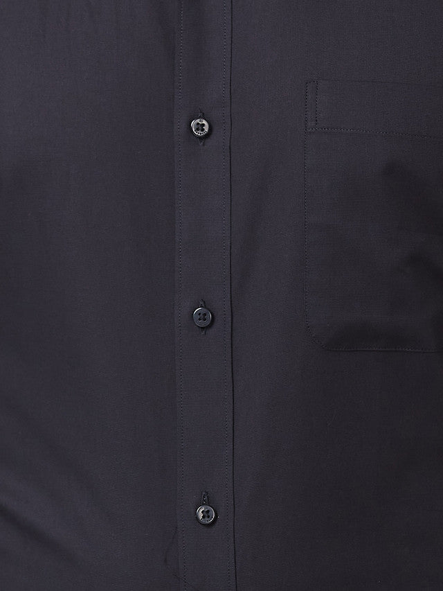 Raymond Black Solid Slim Fit Cotton Formal Shirt