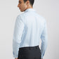 Men Blue Slim Fit Structure Cotton Shirts