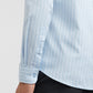 Men Blue Slim Fit Structure Cotton Shirts