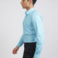 Raymond Men Blue Structured Slim Fit Cotton Formal Shirt