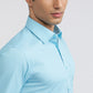 Raymond Men Blue Structured Slim Fit Cotton Formal Shirt