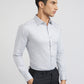 Raymond Men Grey Structure Slim Fit Cotton Shirts