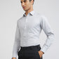 Raymond Men Grey Structure Slim Fit Cotton Shirts