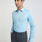 Raymond Men Blue Structure Slim Fit Cotton Shirt