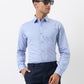 Raymond Men Blue Slim Fit Structure Formal Shirt