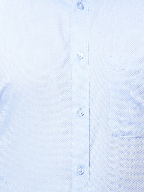 Raymond Men Blue Structure Slim Fit Cotton Shirt
