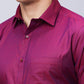 Raymond Men Red Structure Slim Fit Cotton Shirt