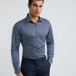 Raymond Men Blue Structure Slim Fit Cotton Shirt