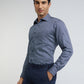 Raymond Men Blue Structure Slim Fit Cotton Shirt