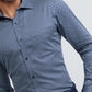 Raymond Men Blue Structure Slim Fit Cotton Shirt