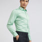 Raymond Men Green Structure Slim Fit Cotton Shirt