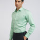 Raymond Men Green Structure Slim Fit Cotton Shirt