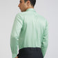 Raymond Men Green Structure Slim Fit Cotton Shirt