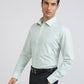 Raymond Men Green Structure Slim Fit Cotton Shirt