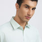 Raymond Men Green Structure Slim Fit Cotton Shirt