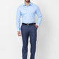 Raymond Blue Solid Regular Fit Cotton Formal Shirt