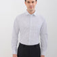 Raymond Men Blue Slim Fit Printed Formal Shirt
