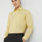 Raymond Men Yellow Solid Slim Fit Cotton Formal Shirt