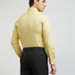 Raymond Men Yellow Solid Slim Fit Cotton Formal Shirt