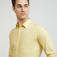 Raymond Men Yellow Solid Slim Fit Cotton Formal Shirt