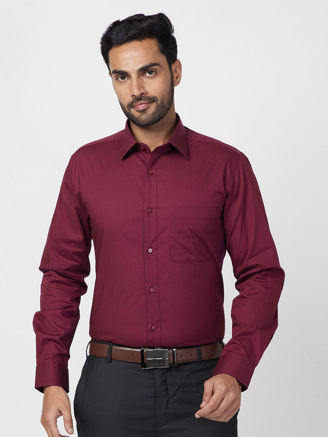 Raymond Maroon Formal Shirt