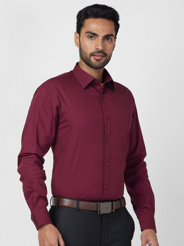 Raymond Maroon Formal Shirt