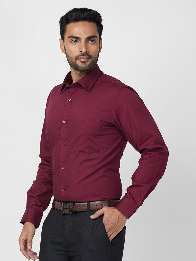 Raymond Maroon Formal Shirt