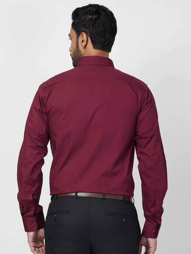 Raymond Maroon Formal Shirt