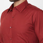 Raymond Men Red Slim Fit Solid Shirt