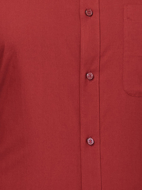 Raymond Men Red Slim Fit Solid Shirt – MyRaymond