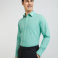 Raymond Green Solid Slim Fit Cotton Formal Shirt