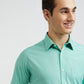 Raymond Green Solid Slim Fit Cotton Formal Shirt