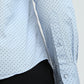 Raymond Men Blue Slim Fit Print Formal Shirt