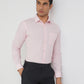 Raymond Men Pink Striped Cotton Formal Shirt