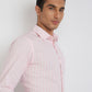 Raymond Men Pink Striped Cotton Formal Shirt