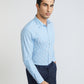 Raymond Blue Stripe Slim Fit Cotton Formal Shirt