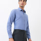 Raymond Men Blue Slim Fit Solid Formal Shirt