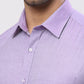 Raymond Purple Solid Slim Fit Cotton Formal Shirt