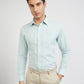Raymond Men Blue Checks Cotton Formal Shirt