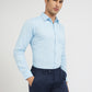 Raymond Men Blue Slim Fit Structured Shirt