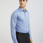 Raymond Men Blue Structure Slim Fit Cotton Shirt